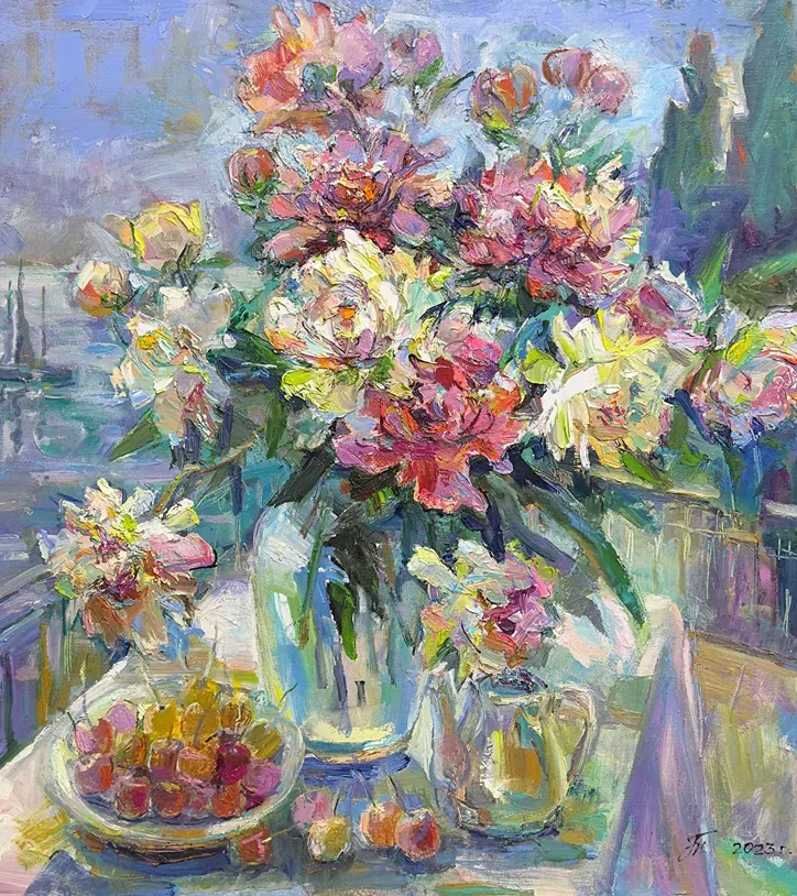 Картина 'Півонії', 2023 рік, 70×80см