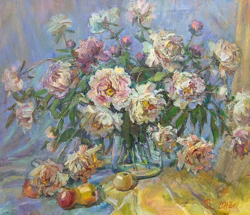 Картина 'Півонії', 2012 рік, 70×80см
