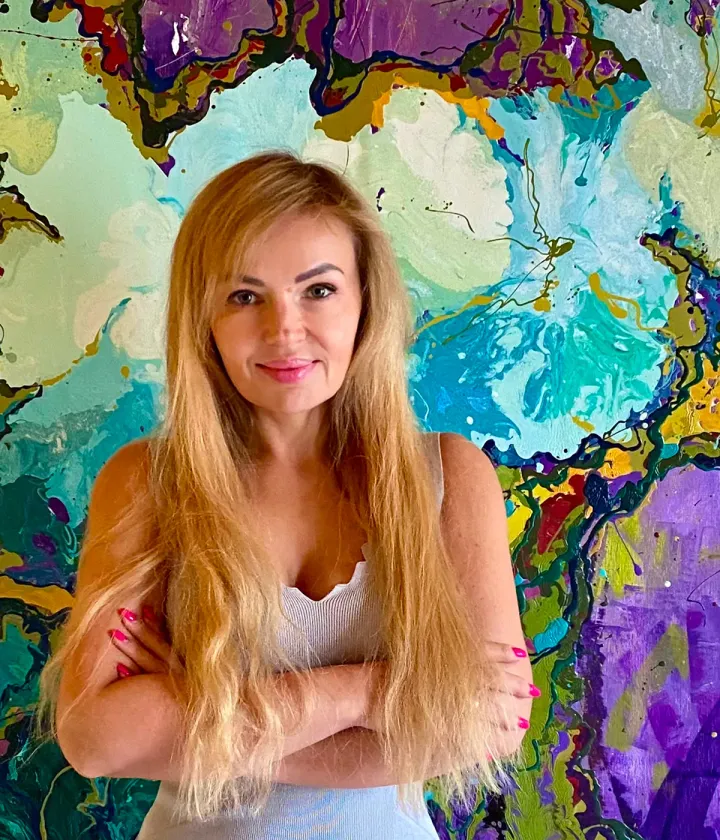 Artist Alla Kislyakova, wife of Andrii Chebotaru's brother Oleksiy.